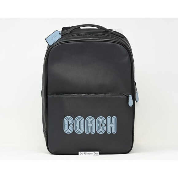 COACH WESTWAY Backpack Colorblock Midnight/Black Leather w Patch CE493 NWT $498 - Picture 1 of 12